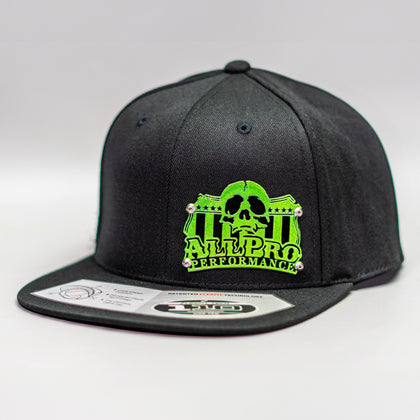 Custom Company Badge Hats With Logo - Flat Bill Hat – Single Layered - Powder Coated Design