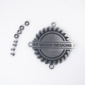 Badge Kit - Engraved Brushed Silver Polymer 1