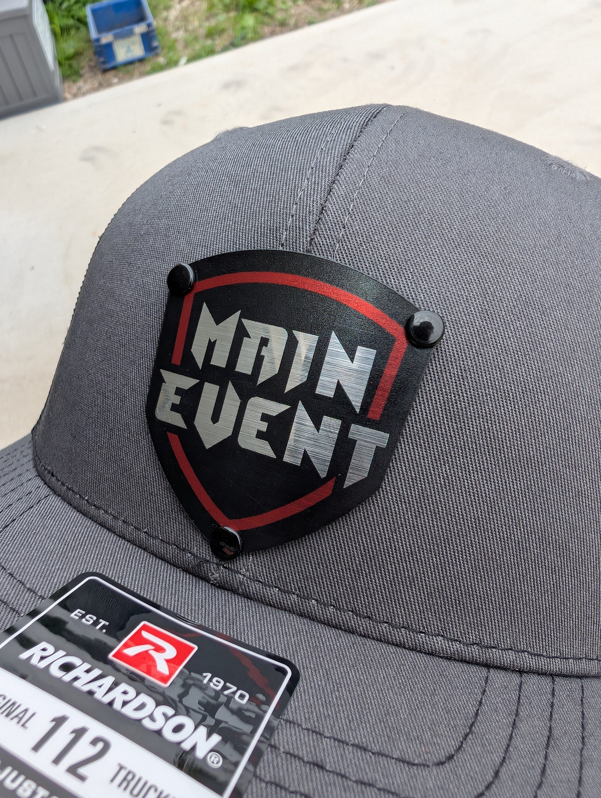 Custom Company Badge Hats With Logo - Mesh Trucker Hat – Full Color Raised Badging - Headgear Hats
